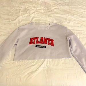 SHEIN cropped Atlanta Georgia sweater.